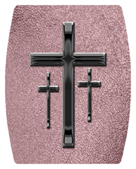 DAREC 517 BK SH OR Black 3 Crosses Shimmer Orchid